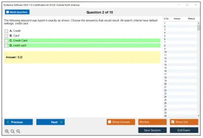 Guidance Software GD0-110 Certification Exam for EnCE Outside North America Practice test exam simulator test engine exam Prep practice test questions answers Image 2
