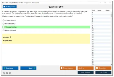 IBM C1000-074 IBM FileNet P8 V5.5.3 Deployment Professional Practice test exam simulator test engine exam Prep practice test questions answers Image 3