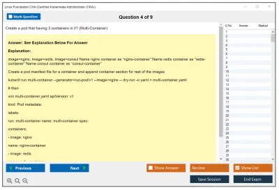 Linux Foundation CKA Certified Kubernetes Administrator (CKA) Program Practice test exam simulator test engine exam Prep practice test questions answers Image 4