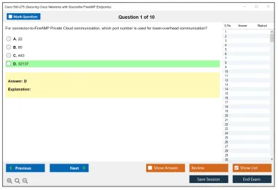 Cisco 500-275 Securing Cisco Networks with Sourcefire FireAMP Endpoints Practice test exam simulator test engine exam Prep practice test questions answers Image 1