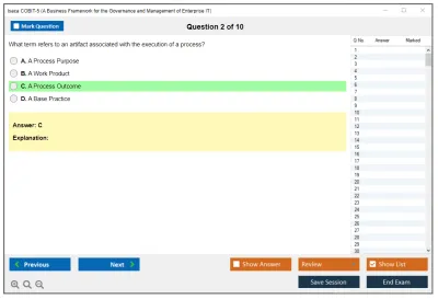 Isaca COBIT-5 A Business Framework for the Governance and Management of Enterprise IT Practice test exam simulator test engine exam Prep practice test questions answers Image 2