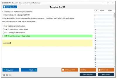 EMC DES-2T13 Specialist – Cloud Architect, Cloud Infrastructure Exam Practice test exam simulator test engine exam Prep practice test questions answers Image 5
