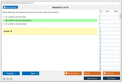 Exin TMPTE TMap NEXT Test Engineer (EX0-113) Practice test exam simulator test engine exam Prep practice test questions answers Image 2