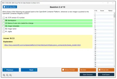 IBM C1000-066 IBM Cloud Pak for Data Solution Architect V2.5 Practice test exam simulator test engine exam Prep practice test questions answers Image 2