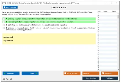 SAP E_S4CPE_2021 SAP Certified Application SpecialistSAP S/4HANA Cloud private edition implementation with SAP Activate Practice test exam simulator test engine exam Prep practice test questions answers Image 1