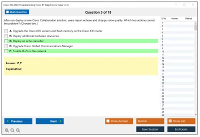 Cisco 300-080 Troubleshooting Cisco IP Telephony &amp; Video v1.0 Practice test exam simulator test engine exam Prep practice test questions answers Image 3