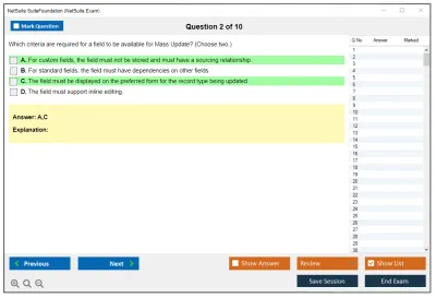 NetSuite SuiteFoundation NetSuite SuiteFoundation Exam Practice test exam simulator test engine exam Prep practice test questions answers Image 2