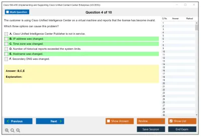 Cisco 500-450 Implementing and Supporting Cisco Unified Contact Center Enterprise (UCCEIS) Practice test exam simulator test engine exam Prep practice test questions answers Image 4