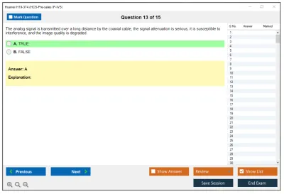 Huawei H19-374 HCS-Pre-sales IP-IVS Practice test exam simulator test engine exam Prep practice test questions answers Image 13