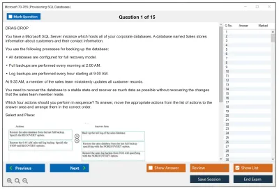 Microsoft 70-765 Provisioning SQL Databases Practice test exam simulator test engine exam Prep practice test questions answers Image 1