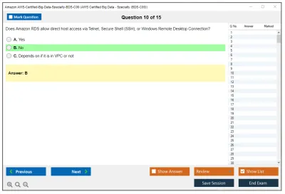 Amazon AWS AWS-Certified-Big-Data-Specialty-BDS-C00 AWS Certified Big Data - Specialty (BDS-C00) Practice test exam simulator test engine exam Prep practice test questions answers Image 10