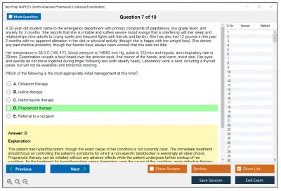 Test Prep NAPLEX North American Pharmacist Licensure Examination Practice test exam simulator test engine exam Prep practice test questions answers Image 7