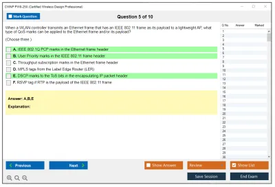 CWNP PW0-250 Certified Wireless Design Professional Practice test exam simulator test engine exam Prep practice test questions answers Image 5