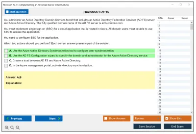Microsoft 70-414 Implementing an Advanced Server Infrastructure Practice test exam simulator test engine exam Prep practice test questions answers Image 9