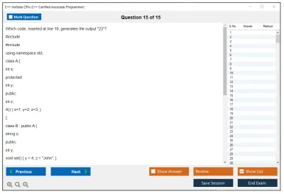 C++ Institute CPA C++ Certified Associate Programmer Practice test exam simulator test engine exam Prep practice test questions answers Image 15