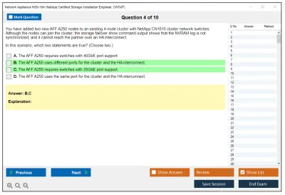 Network Appliance NS0-184 NetApp Certified Storage Installation Engineer - ONTAP Practice test exam simulator test engine exam Prep practice test questions answers Image 4