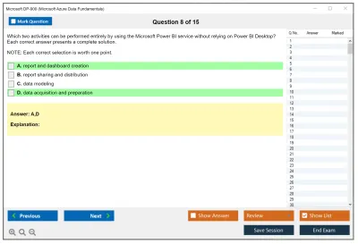 Microsoft DP-900 Microsoft Azure Data Fundamentals Practice test exam simulator test engine exam Prep practice test questions answers Image 8