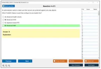 Fortinet NSE6_FAD-6.2 Fortinet NSE 6 - FortiADC 6.2 Practice test exam simulator test engine exam Prep practice test questions answers Image 4