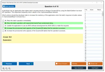 Amazon Web Services DVA-C02 AWS Certified Developer - Associate Practice test exam simulator test engine exam Prep practice test questions answers Image 4
