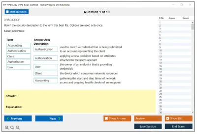 HP HPE6-A82 Aruba Certified ClearPass Associate Exam Practice test exam simulator test engine exam Prep practice test questions answers Image 1