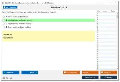 Qlik QSBA2018 Qlik Sense Business Analyst Certification Exam - June 2018 Release Practice test exam simulator test engine exam Prep practice test questions answers Image 7
