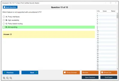 Checkpoint 156-115.77 Check Point Certified Security Master Practice test exam simulator test engine exam Prep practice test questions answers Image 13