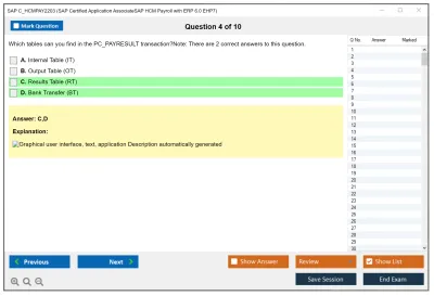 SAP C_HCMPAY2203 SAP Certified Associate - SAP HCM Payroll with ERP 6.0 EHP7 Practice test exam simulator test engine exam Prep practice test questions answers Image 4