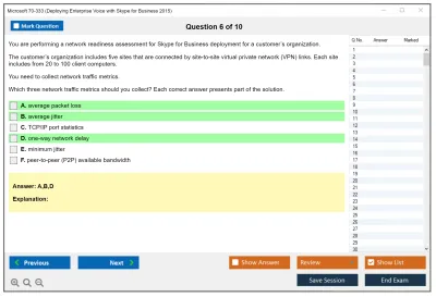 Microsoft 70-333 Deploying Enterprise Voice with Skype for Business 2015 Practice test exam simulator test engine exam Prep practice test questions answers Image 6