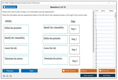 ISC2 CISSP Certified Information Systems Security Professional (CISSP) Practice test exam simulator test engine exam Prep practice test questions answers Image 2