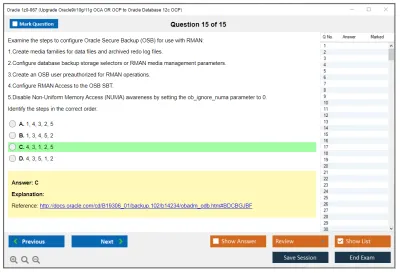Oracle 1z0-067 Upgrade Oracle9i/10g/11g OCA OR OCP to Oracle Database 12c OCP Practice test exam simulator test engine exam Prep practice test questions answers Image 15