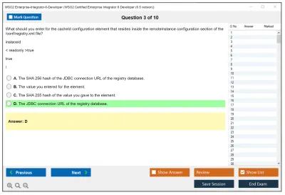 WSO2 Enterprise-Integrator-6-Developer WSO2 Certified Enterprise Integrator 6 Developer (6.5 version) Practice test exam simulator test engine exam Prep practice test questions answers Image 3