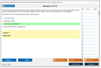 Amazon AWS AWS-Certified-Solutions-Architect-Associate-SAA-C01 AWS Certified Solutions Architect - Associate (SAA-C01) Practice test exam simulator test engine exam Prep practice test questions answers Image 13
