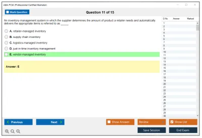 AMA PCM Professional Certified Marketer Practice test exam simulator test engine exam Prep practice test questions answers Image 11