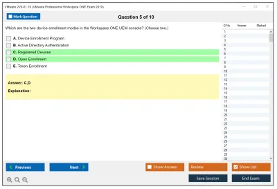 VMware 2V0-61.19 VMware Professional Workspace ONE Exam 2019 Practice test exam simulator test engine exam Prep practice test questions answers Image 5