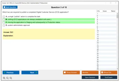 Oracle 1z0-1064-22 Oracle B2B Service 2022 Implementation Professional Practice test exam simulator test engine exam Prep practice test questions answers Image 3