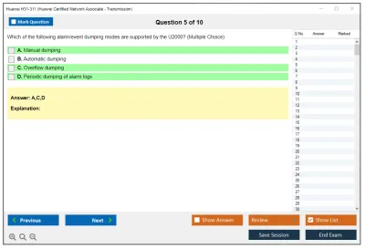 Huawei H31-311 Huawei Certified Network Associate - Transmission Practice test exam simulator test engine exam Prep practice test questions answers Image 5