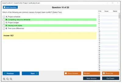 CompTIA JK0-017 CompTIA E2C Project+ Certification Exam Practice test exam simulator test engine exam Prep practice test questions answers Image 10