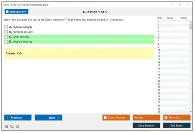 Cisco 700-801 IoT Sales Fundamentals Exam Practice test exam simulator test engine exam Prep practice test questions answers Image 1
