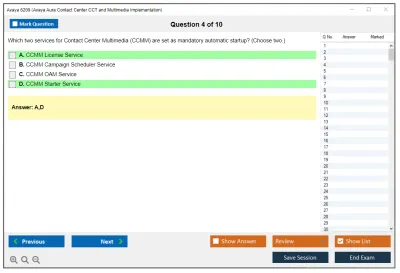 Avaya 6209 Avaya Aura Contact Center CCT and Multimedia Implementation Practice test exam simulator test engine exam Prep practice test questions answers Image 4