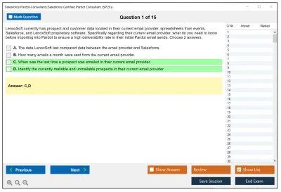 Salesforce Pardot-Consultant Salesforce Certified Pardot Consultant Practice test exam simulator test engine exam Prep practice test questions answers Image 1