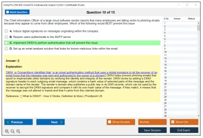 CompTIA CS0-002 CompTIA CySA+ Certification Exam (CS0-002) Practice test exam simulator test engine exam Prep practice test questions answers Image 10