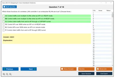 Cisco 200-310 Designing  for Cisco Internetwork Solutions Practice test exam simulator test engine exam Prep practice test questions answers Image 7