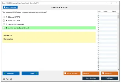 Cisco 500-285 Securing Cisco Networks with Sourcefire IPS Practice test exam simulator test engine exam Prep practice test questions answers Image 4