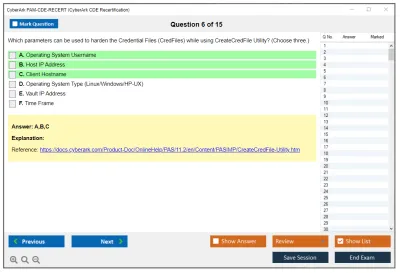 CyberArk PAM-CDE-RECERT CyberArk CDE Recertification Practice test exam simulator test engine exam Prep practice test questions answers Image 6