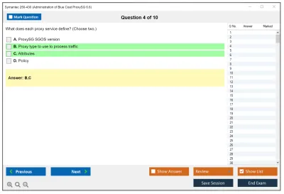 Symantec 250-430 Administration of Blue Coat ProxySG 6.6 Practice test exam simulator test engine exam Prep practice test questions answers Image 4