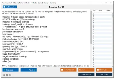 Acme Packet AP0-001 Acme Packet Certification Certification Exams Boot camp & Braindump Practice test exam simulator test engine exam Prep practice test questions answers Image 2