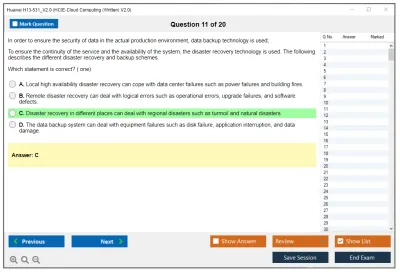Huawei H13-531_V2.0 HCIE-Cloud Computing (Written) V2.0 Practice test exam simulator test engine exam Prep practice test questions answers Image 11