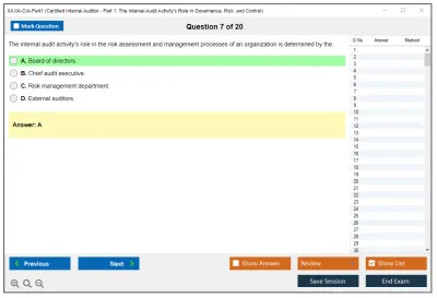 IIA IIA-CIA-Part1 Essentials of Internal Auditing Practice test exam simulator test engine exam Prep practice test questions answers Image 7