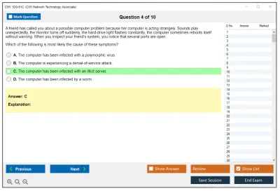 CIW 1D0-61C Network Technology Associate Practice test exam simulator test engine exam Prep practice test questions answers Image 4