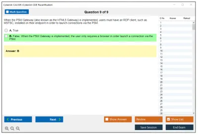 CyberArk CAU305 CyberArk CDE Recertification Practice test exam simulator test engine exam Prep practice test questions answers Image 9